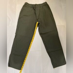 Uniqlo Men's Linen Olive Green Pants